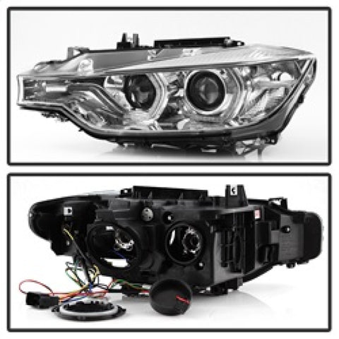 Spyder 12-14 BMW F30 3 Series 4DR Projector Headlights - LED DRL - Chrome (PRO-YD-BMWF3012-DRL-C) - 5084354