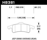 Hawk 99-04 Jeep Grand Cherokee LTS Street Rear Brake Pads - HB381Y.661