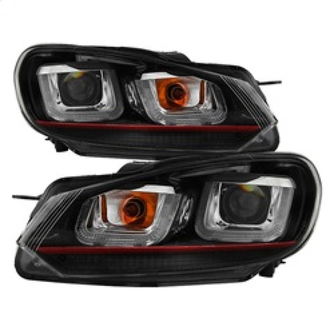 Spyder Volkswagen Golf / GTI 10-13 Version 3 Projector Headlights - Black PRO-YD-VG10V3R-DRL-BK - 5082046