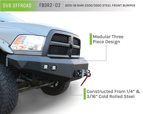 DV8 Offroad 10-14 Dodge Ram 2500/3500 Front Bumper - FBDR2-02