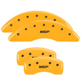 MGP 4 Caliper Covers Engraved Front & Rear MGP Yellow Finish Black Char 2010 Hyundai Genesis - 28177SMGPYL