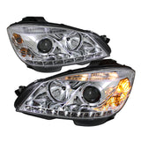 Spyder Mercedes Benz C-Class 08-11 Projector Headlights Halogen - DRL Chrm PRO-YD-MBW20408-DRL-C - 5042255