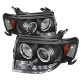 Spyder Ford Escape 08-12 Projector Headlights Halogen Model Only - DRL Black PRO-YD-FES08-DRL-BK - 5074225