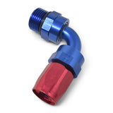 Russell Performance Hose End #8 Hose to #8 Radius Inlet Port 90 Deg Red/Blue - 612470