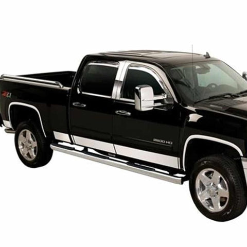 Putco 07-13 GMC Sierra Reg Cab 8ft Long Box - 6in Wide - 10pcs Stainless Steel Rocker Panels - 9751208