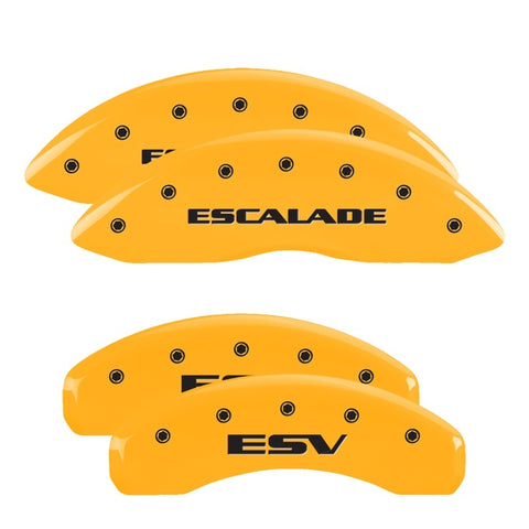 MGP 4 Caliper Covers Engraved Front & Rear MGP Yellow finish black ch - 35004SMGPYL