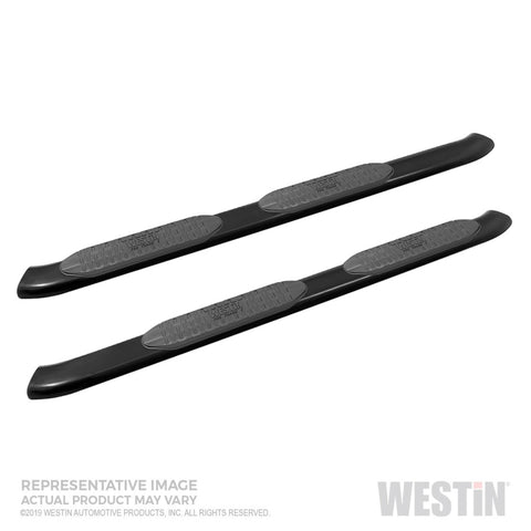 Westin 19-20 Chevrolet Silverado/GMC Sierra 1500 Double Cab PRO TRAXX 5 Oval Nerf Step Bars - Black - 21-54125