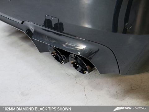 AWE Tuning BMW F10 M5 Touring Edition Axle-Back Exhaust Diamond Black Tips - 3015-43066