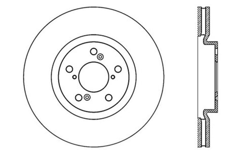 StopTech Drilled Sport Brake Rotor - 128.40071L