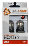 Putco LumaCore 7443 Red - Pair (x3 Strobe w/ Bright Stop) - HC7443R