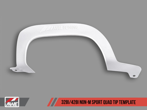 AWE Tuning BMW F3X 428i M Sport Quad Tip Marking Template - 6510-11020