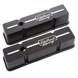 Edelbrock Valve Cover Racing Series Chevrolet 1959-1986 262-400 CI V8 Tall Black - 41643