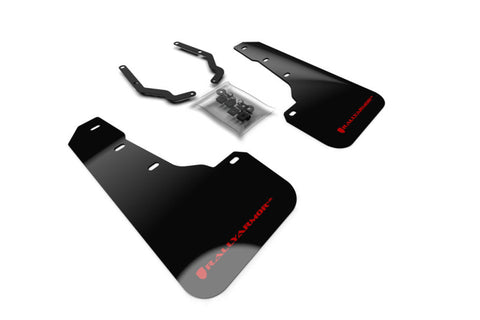 Rally Armor 18-22 Subaru Crosstrek Lift/AT Black Mud Flap w/ Red Logo (Front Only) - MF46-FTLT-BLK/RD