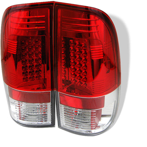 Spyder Ford F150 side 97-03/F250/350 Duty 99-07 LED Tail Lights Red Clear ALT-YD-FF15097-LED-RC - 5003485