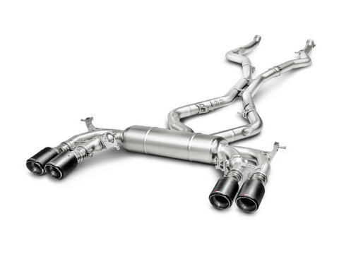 Akrapovic 15-17 BMW X5M (F85) Evolution Line Cat Back (Titanium) w/ Carbon Tips - S-BM/T/1