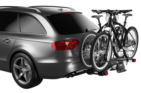 Thule EasyFold XT 2 - Fully Foldable Platform Hitch Bike Rack (Up to 2 Bikes) - Black/Silver - 903202