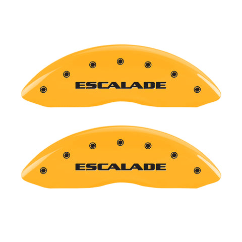 MGP 4 Caliper Covers Engraved Fr Escalade Rear ESV Yellow Finish Blk Char 2003 Cadillac Escalade ESV - 35014SESVYL