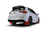 Rally Armor 2022 MK8 Volkswagen Golf GTI/R Black UR Mud Flap w/ White Logo - MF80-UR-BLK/WH