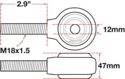 SPC Performance XAXIS Rod End Ball Joint - 15770