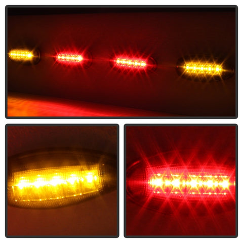 Xtune Chevy Silverado 99-13 Dually 2 Red LED Amber LED Side Fender Lights Smoke ACC-LED-GMD99-SL-SM - 9924682