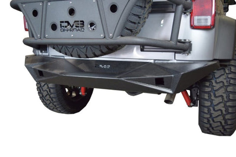 DV8 Offroad 07-18 Jeep Wrangler JK Rear Bumper w/ Lights Works w/ TC-6 Full Length - RBSTTB-14