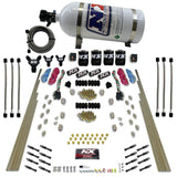 Nitrous Express 8 Cyl Dry Direct Port Dual Stage 4 Solenoids Nitrous Kit (200-600HP) w/10lb Bottle - 93106-10