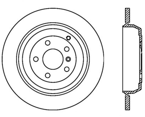 StopTech Drilled Sport Brake Rotor - 128.35090R