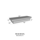 Westin/Brute Full Lid Full Size Step Side & Down Size Shallow Depth - Aluminum - 80-RB154FL