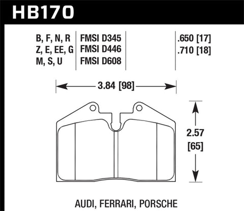 Hawk 91-96 Porsche 911 HPS 5.0 Performance Street Rear Brake Pads - HB170B.650