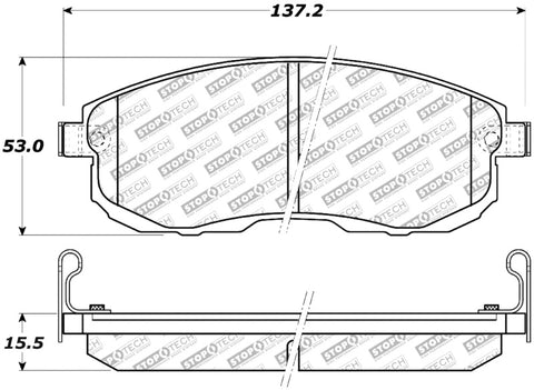 StopTech Street Select Brake Pads - Front - 305.08151