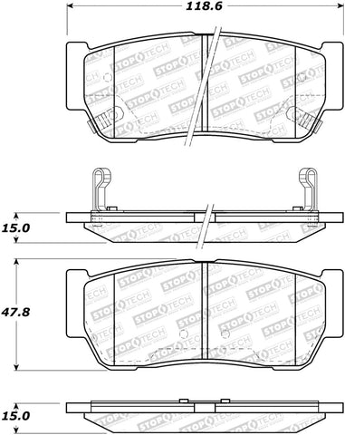 StopTech Street Brake Pads - 308.09541