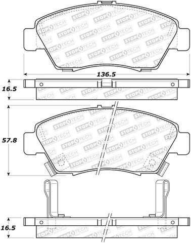 StopTech Street Brake Pads - 308.09481