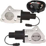 QTP 2.25in Bolt-On QTEC Dual Electric Cutout Valves - Pair - QTEC45