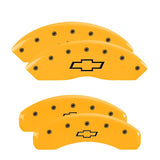 MGP 4 Caliper Covers Engraved Front & Rear MGP Yellow Finish Black Characters 2008 Audi S4 - 15202SMGPYL