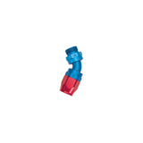 Russell Performance -10 AN Red/Blue Male SAE Port to -8 Hose 90 Degree (-10 Port 7/8in-14 Thread) - 612420