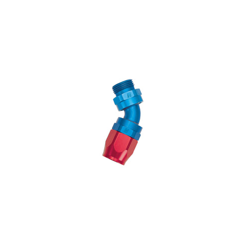 Russell Performance -10 AN Red/Blue Male SAE Port to -8 Hose 90 Degree (-10 Port 7/8in-14 Thread) - 612420