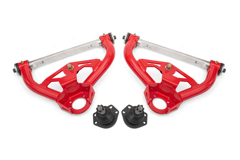 BMR 78-87 GM G-Body Non-Adjustable Upper A-Arms Delrin Std Ball Joint - Red - AAU461R