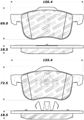 StopTech Street Touring 01-09 Volvo S60 / 99-06 S80 / 01-07 V70/V70R Front Brake Pads - 308.07940