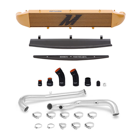 Mishimoto 2014-2016 Ford Fiesta ST 1.6L Front Mount Intercooler (Gold) Kit w/ Pipes (Silver) - MMINT-FIST-14KPG