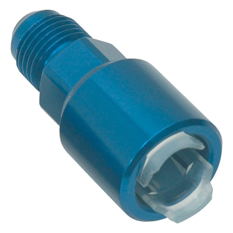 Russell Performance -6 AN male to 5/16in SAE quick-disconnect female (Blue Single) - 640860