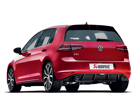 Akrapovic 13-17 Volkswagen Golf GTI (VII) Slip-On Line (Titanium) w/ Carbon Tips - MTP-VW/T/1H