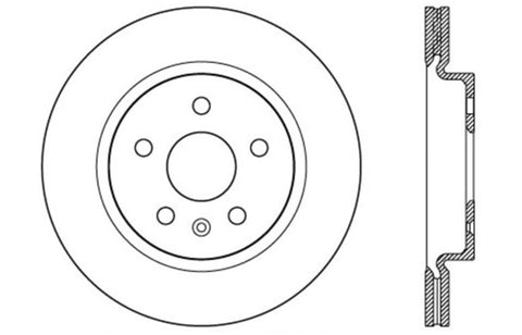 StopTech Sport Cross Drilled Brake Rotor - Front Left - 128.62127R