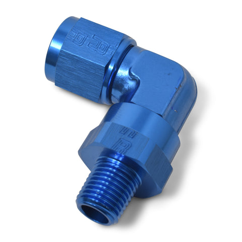 Russell Performance -12 AN 90 Degree Female to Male 3/4in Swivel NPT Fitting - 614012