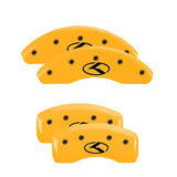 MGP 4 Caliper Covers Engraved Front & Rear Circle K/Kia Yellow finish black ch - 21154SCRKYL