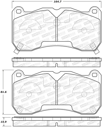 StopTech Street Brake Pads - Front - 308.16660