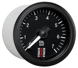 Autometer Stack Instruments 52mm 0-7 BAR M10 (M) Mechanical Oil Pressure Gauge - Black - ST3101