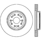 StopTech Sport Slotted (CRYO) 95-00 Lexus LS Front Right Rotor - 126.44107CSR