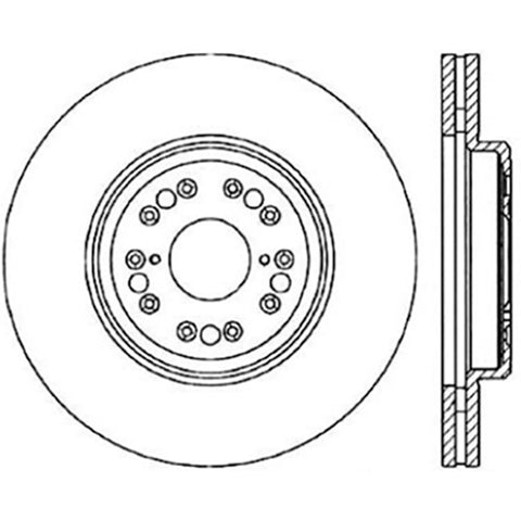 StopTech Sport Slotted (CRYO) 95-00 Lexus LS Front Right Rotor - 126.44107CSR