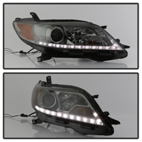 Spyder 11-14 Toyota Sienna Projector Headlights - DRL LED - Smoke PRO-YD-TSEN11-DRL-SM - 5083999