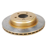 DBA 05-09 Chrysler 300 C Rear Gold Cross Drilled & Slotted KP Street Series Rotor - 2439X